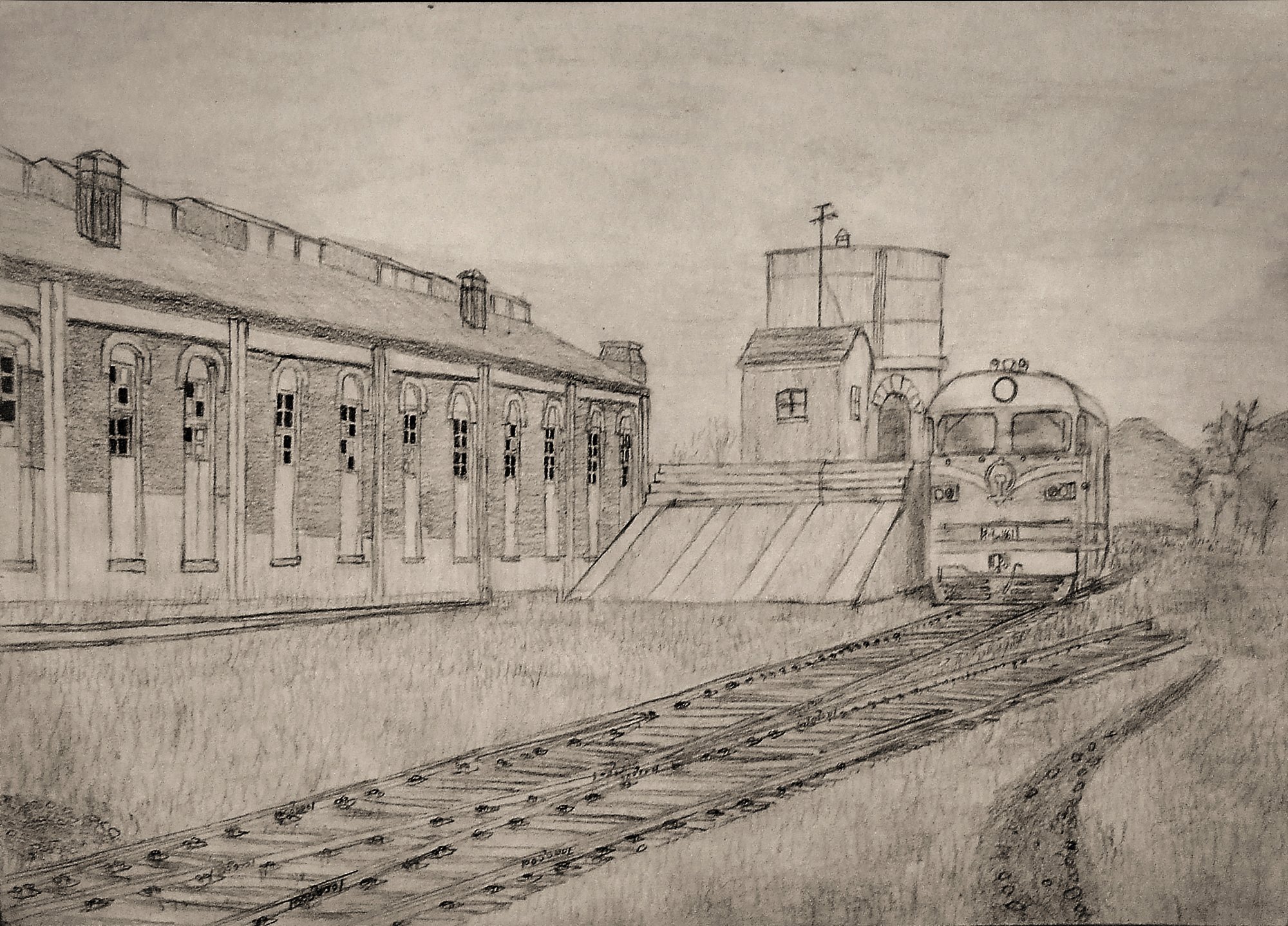 2006年的康莊機車房。由西向東望，畫於2006年12月。