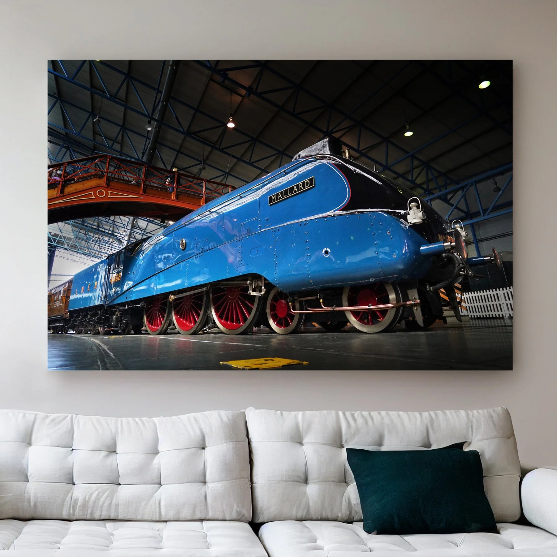 LNER Class A4 Mallard Steam Locomotive Print, Fastest Steam Train Front View Art, Legendary Steam Engine Wall Decor ,Train Gift