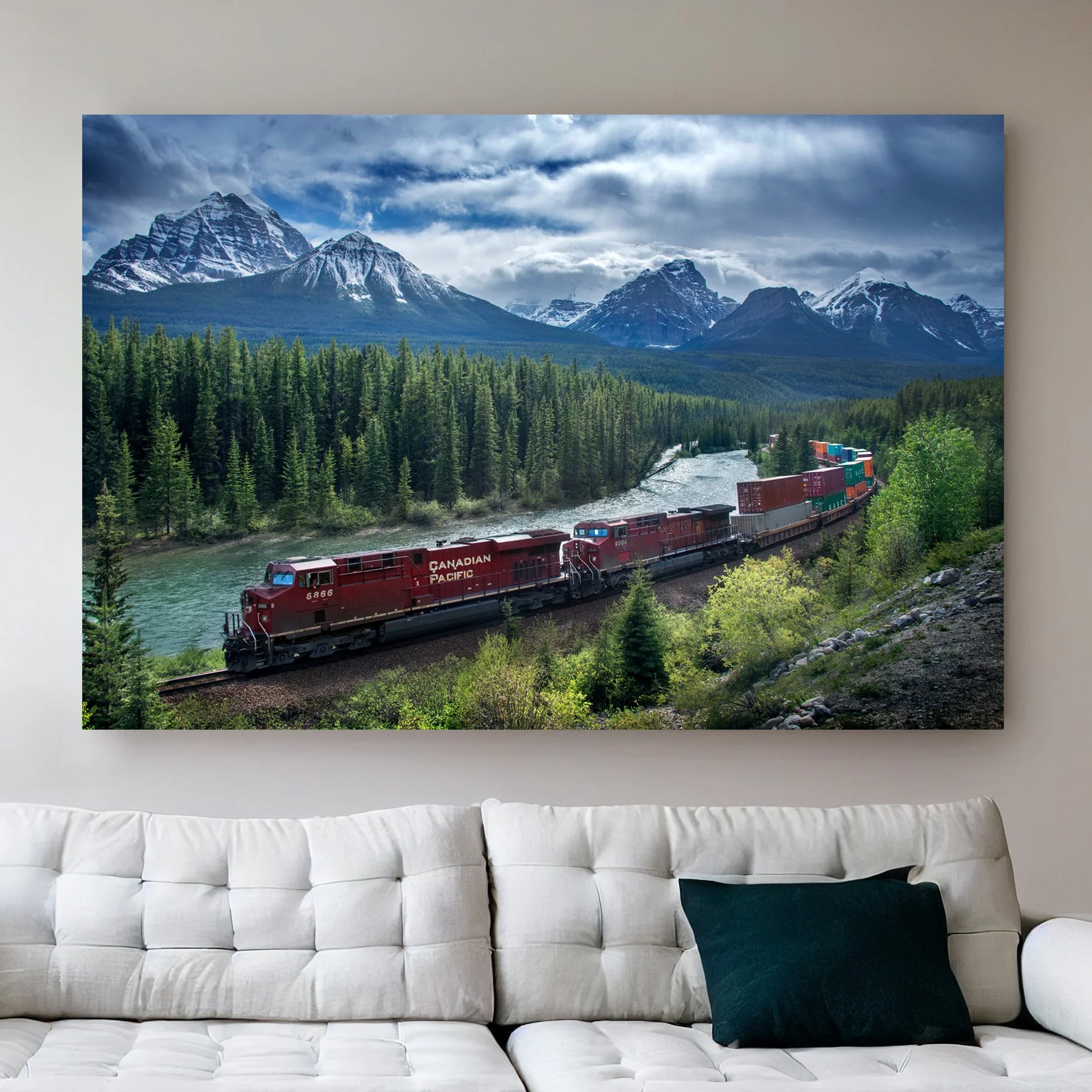 Morant's Curve Canadian Pacific Railway Photo, Iconic Alberta Canada Landscape, Fine Art Photography Print, Train Enthusiast Gift Art
