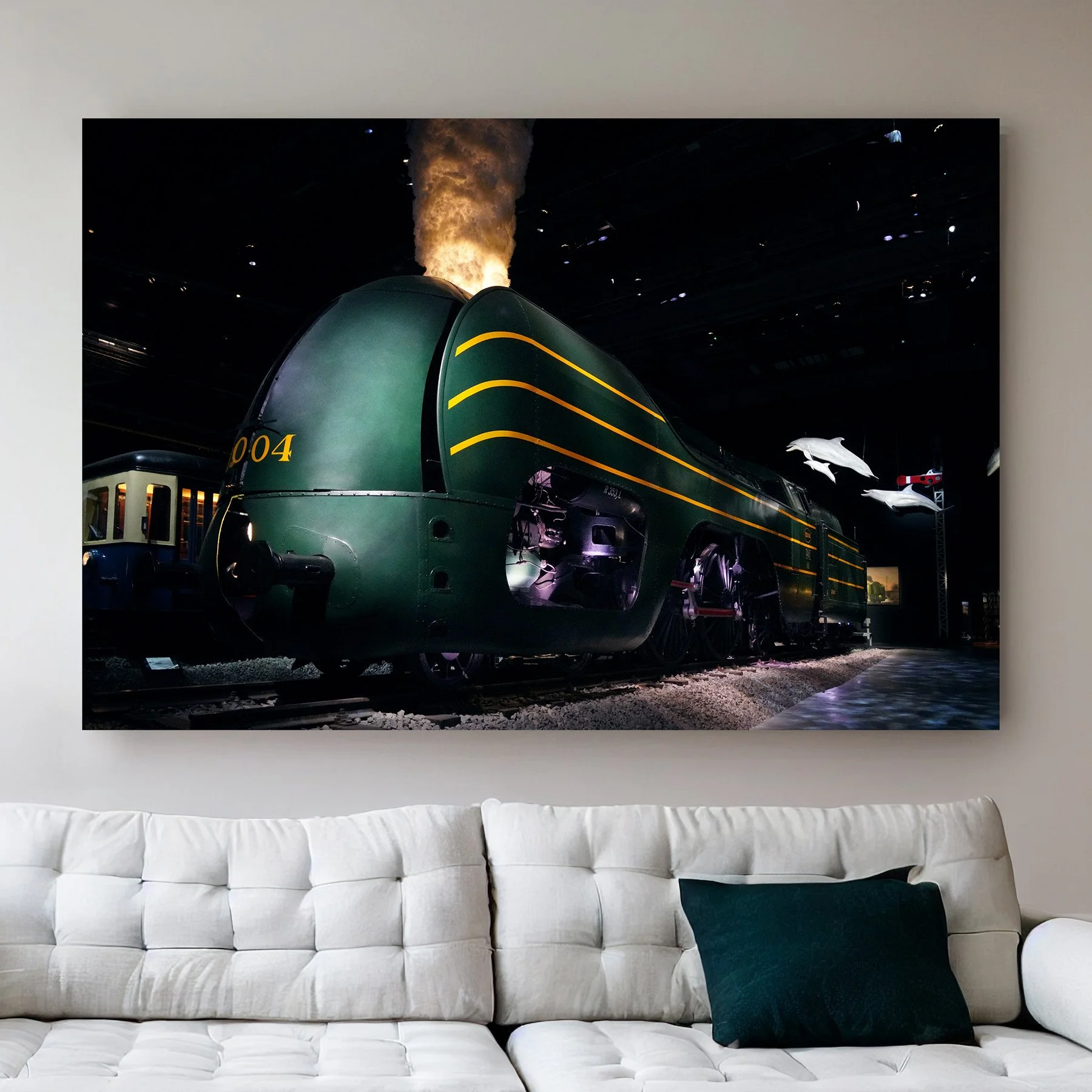 Belgian Type 12 Steam Train Print, Streamlined Locomotive Photography, Vintage Railway Wall Art, Train Decor, Railfan Gift