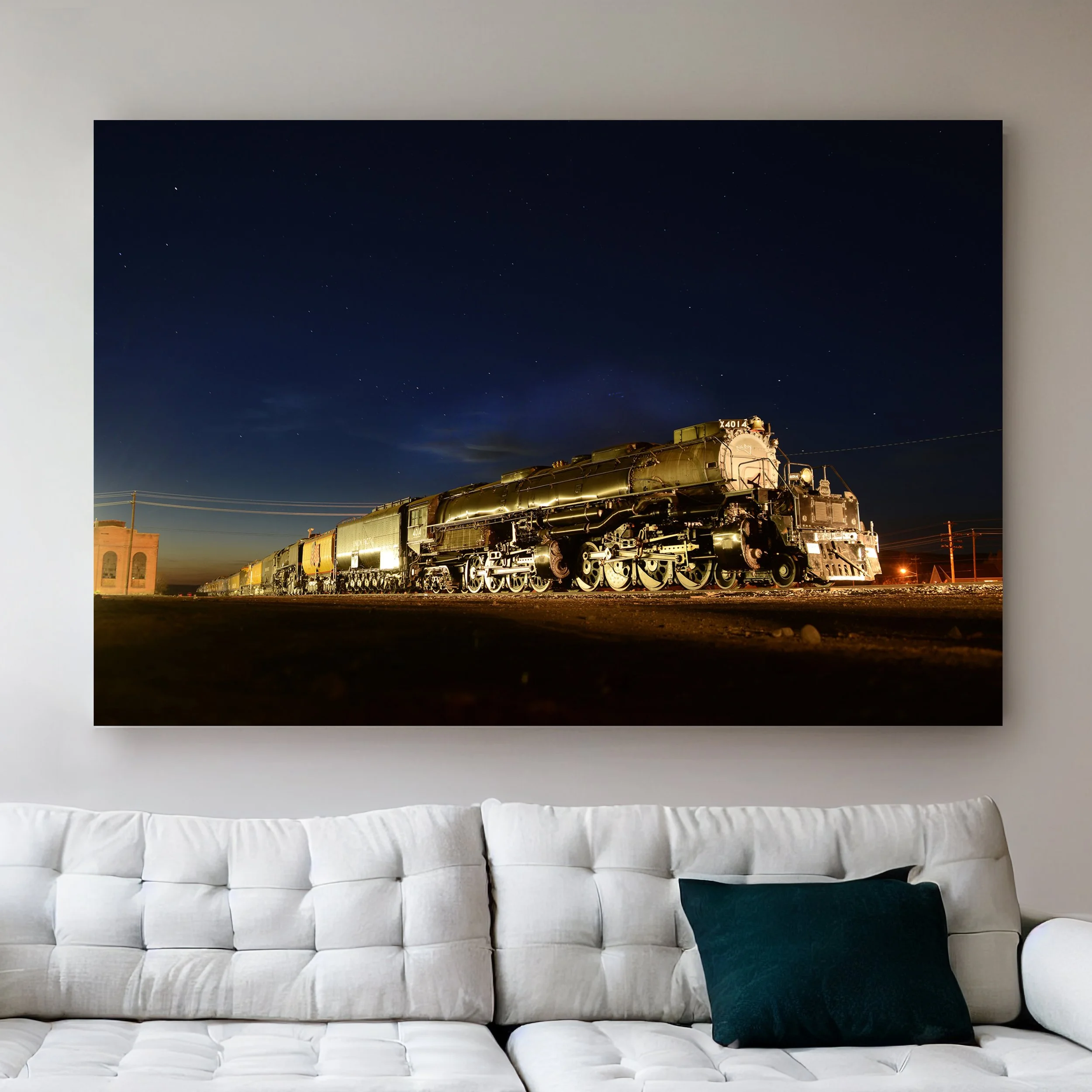 Union Pacific Big Boy 4014 Steam Locomotive Print - Large Train Front View Wall Art - Legendary Railway Photography - Industrial Decor