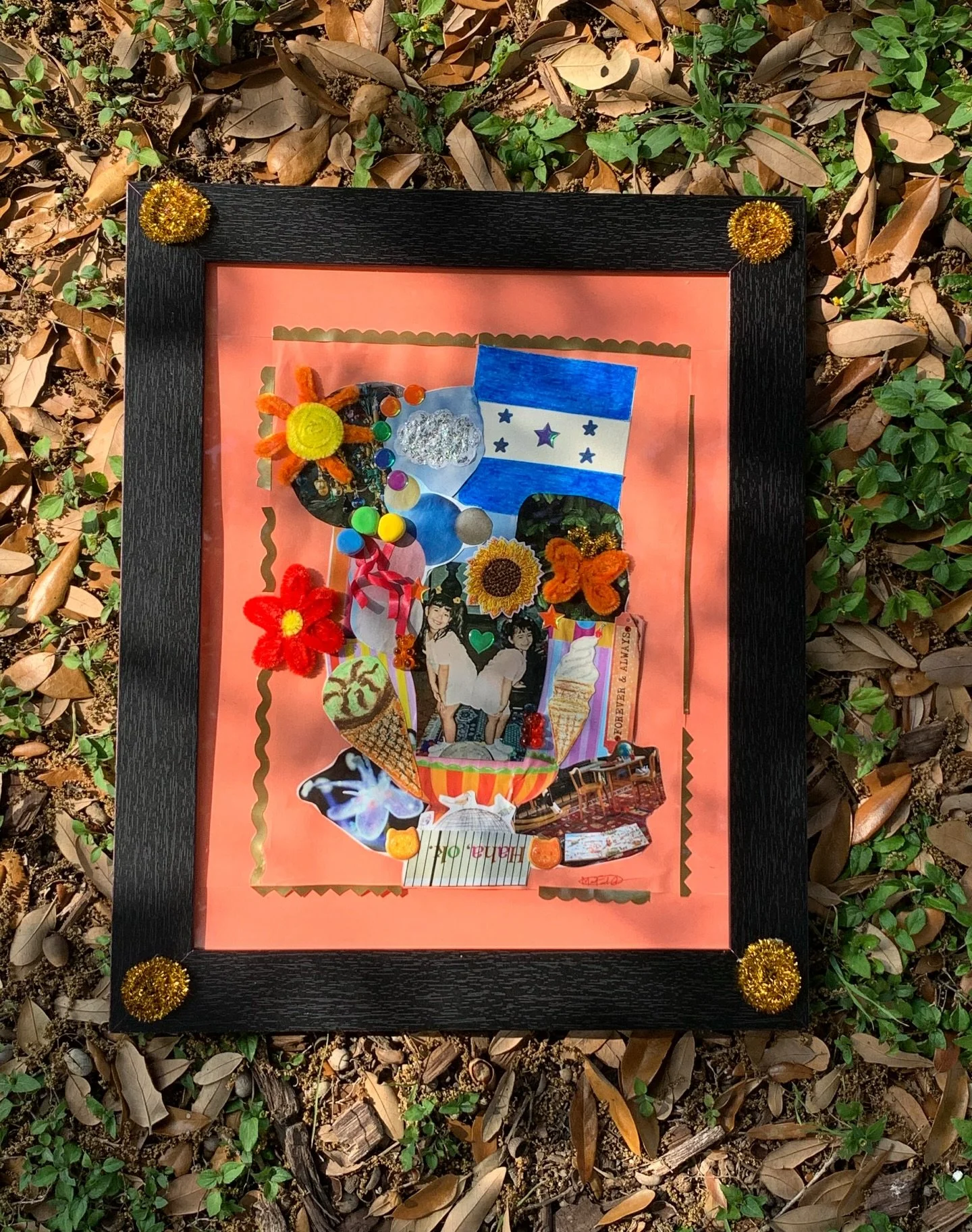 &ldquo;Queremos ser libres | Somos libres&rdquo;

This collage is meant to honor my relationship with my sister, our childhood in Honduras, and our collective need for play and freedom. I started this collage after a conversation with my sister where