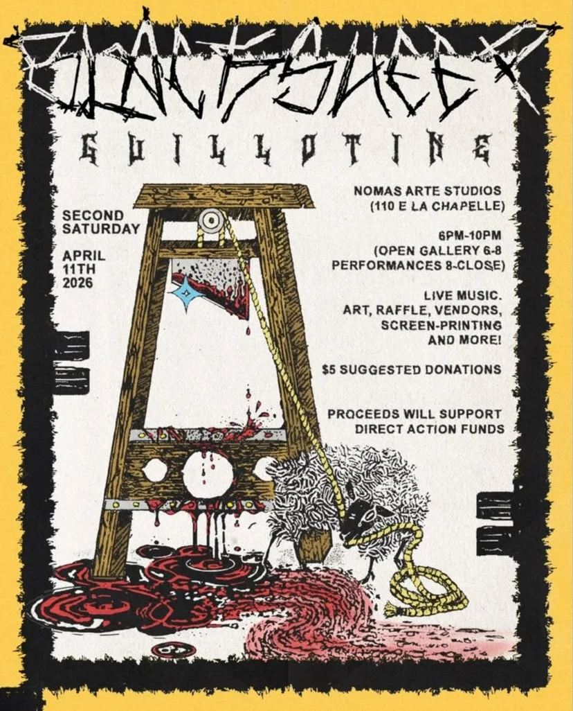 so happy that &ldquo;Seraf&iacute;n: &Aacute;ngel de la Resistencia&rdquo; will be part of &ldquo;BLACK SHEEP: GUILLOTINE&rdquo; this Saturday, April 11th (6-10PM at Nomas Arte Studios @nomas_arte_studios). deep gratitude to @blacksheep.ex for organi