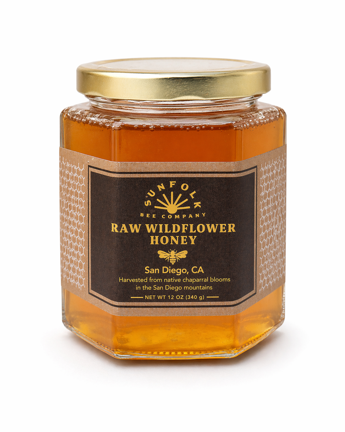 Sunfolk Raw Wildflower Honey - 12 Oz