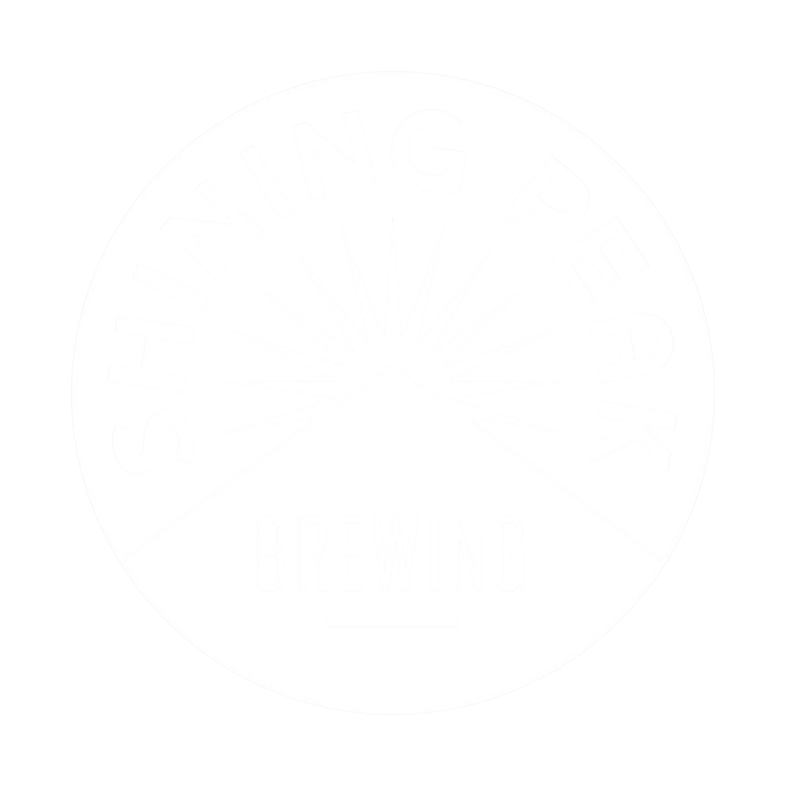 Black and white logo with the words 'Tasting Room' in bold uppercase letters, and 'Brewery' below, arranged in a circular design.