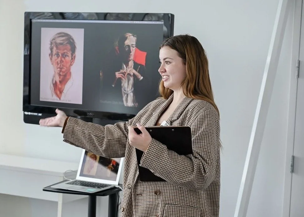 Amanda Lowry Wiberg giving a presentation