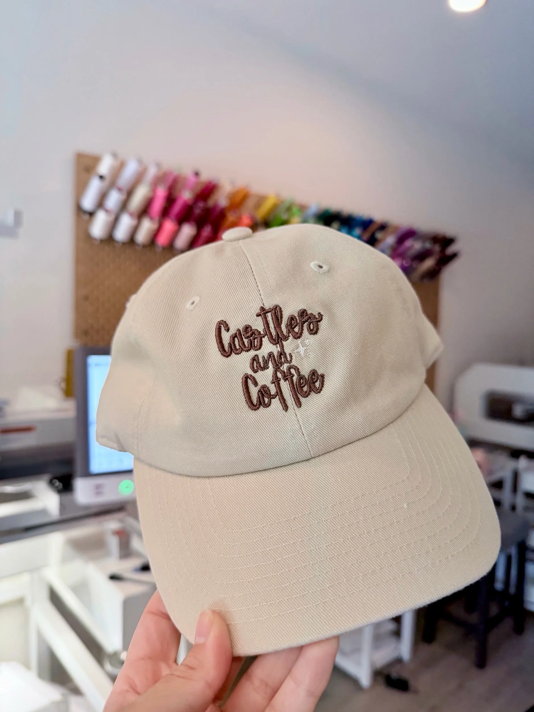 Castles and Coffee Embroidered Hat