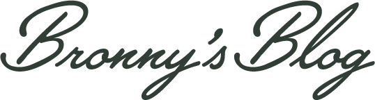 Text that reads 'Bronny's Blog' in a cursive font.