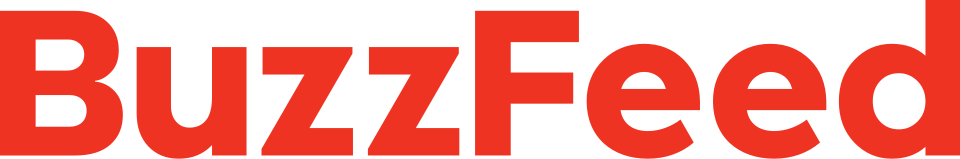 BuzzFeed logo with red text on a black background
