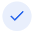 Blue checkmark inside a circle