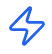 Blue lightning bolt icon.