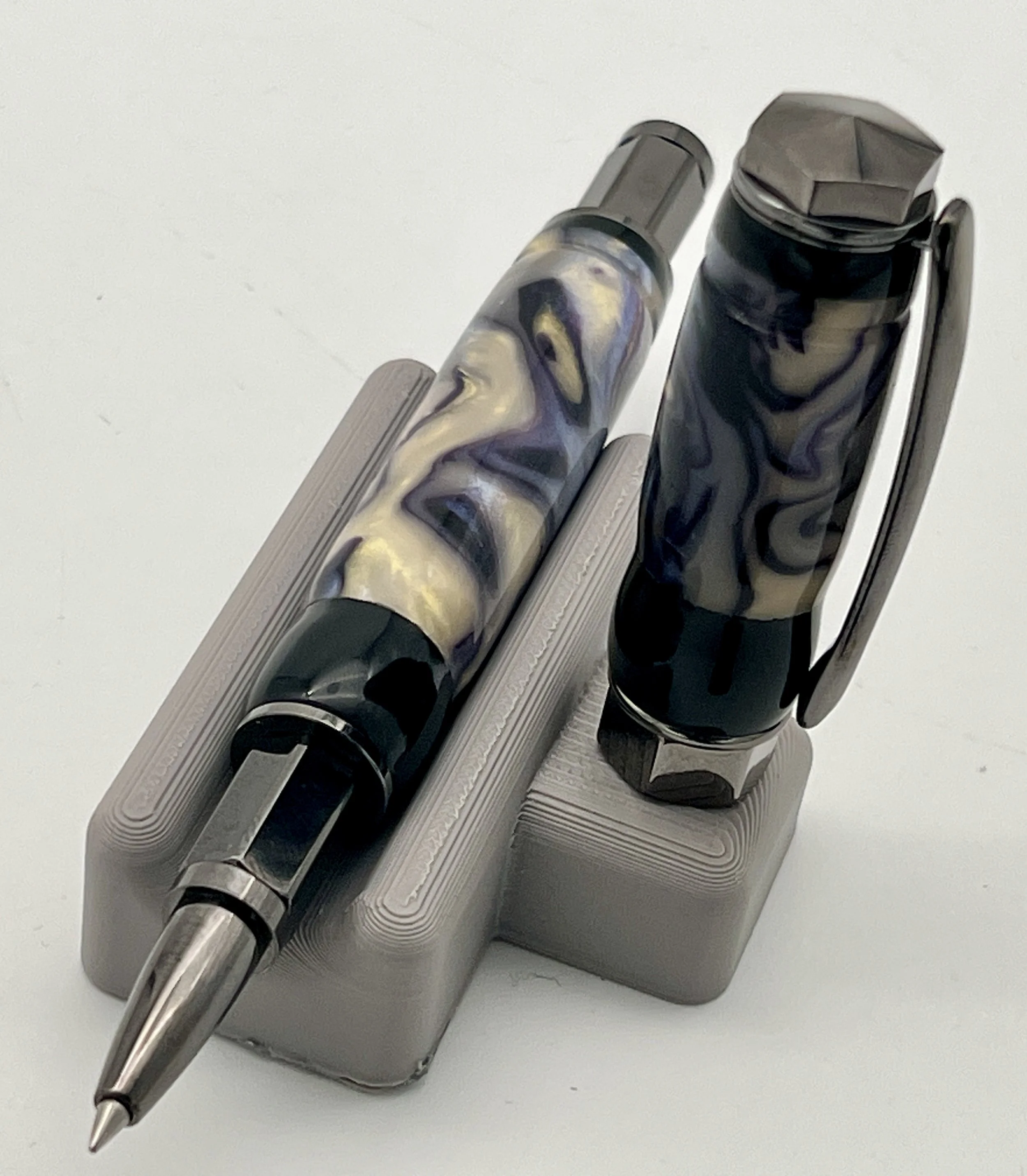 Gray Sky Swirled Rollerball Pen