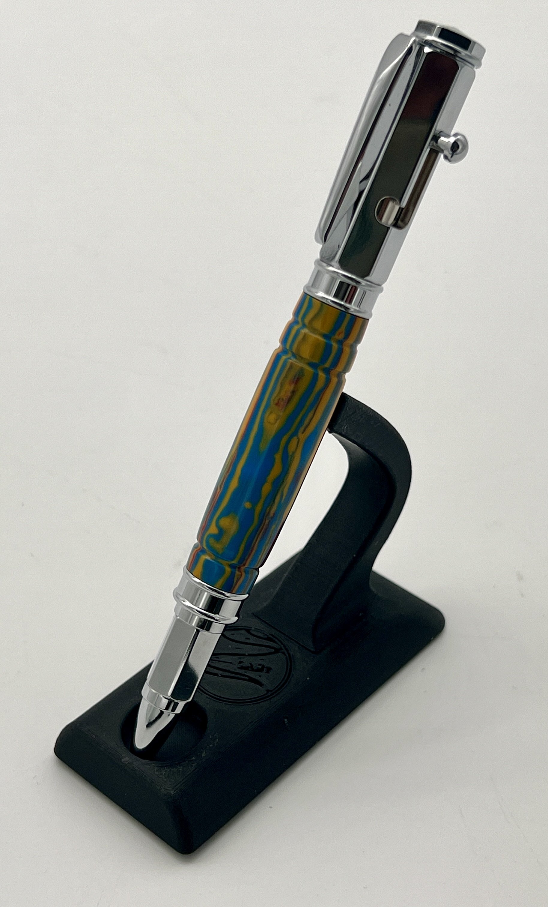 Hand Turned Multi-Colored True Stone Bolt Action Pen