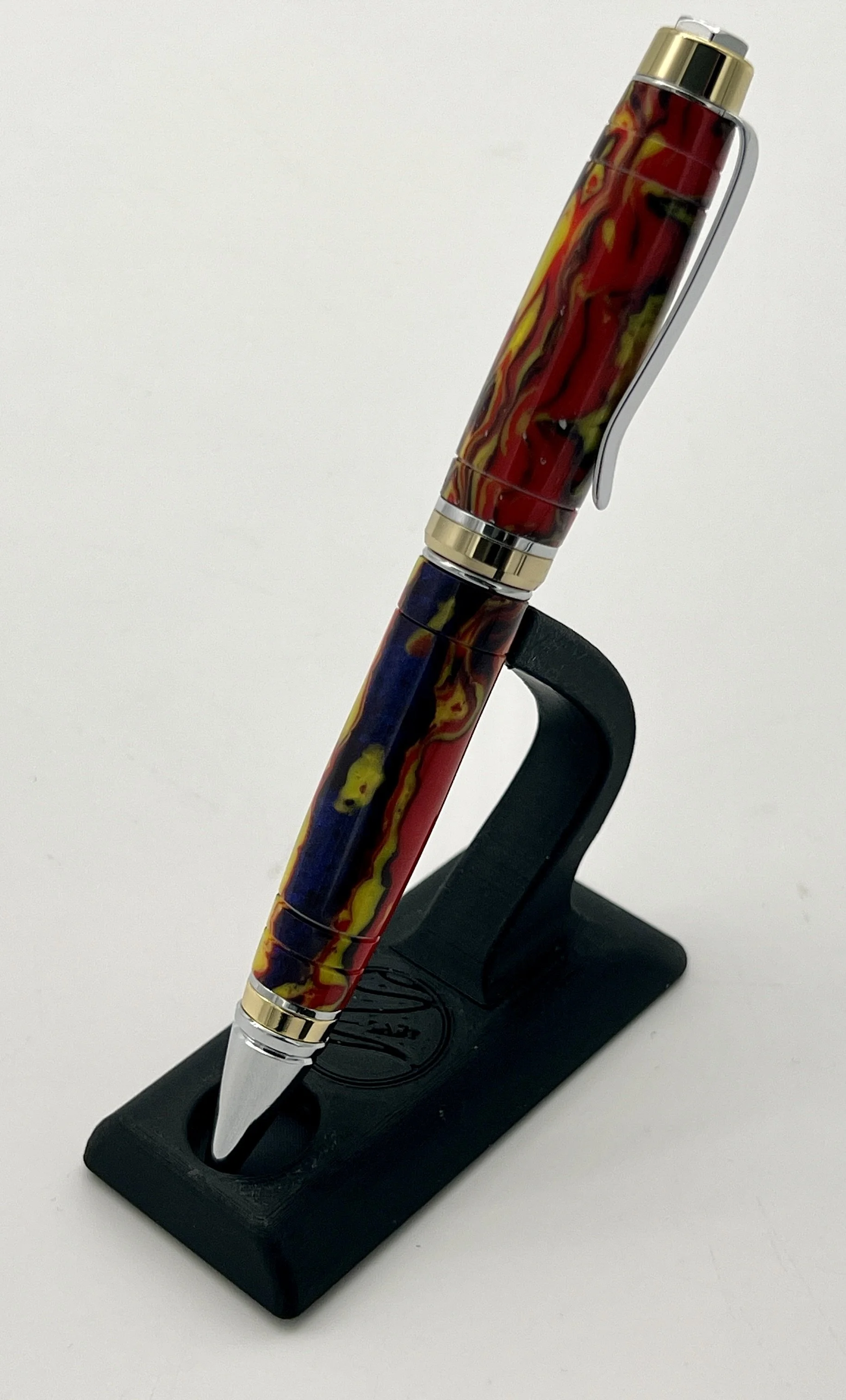 Handcrafted Officer Ballpoint Pen with Multi-Color Acrylic