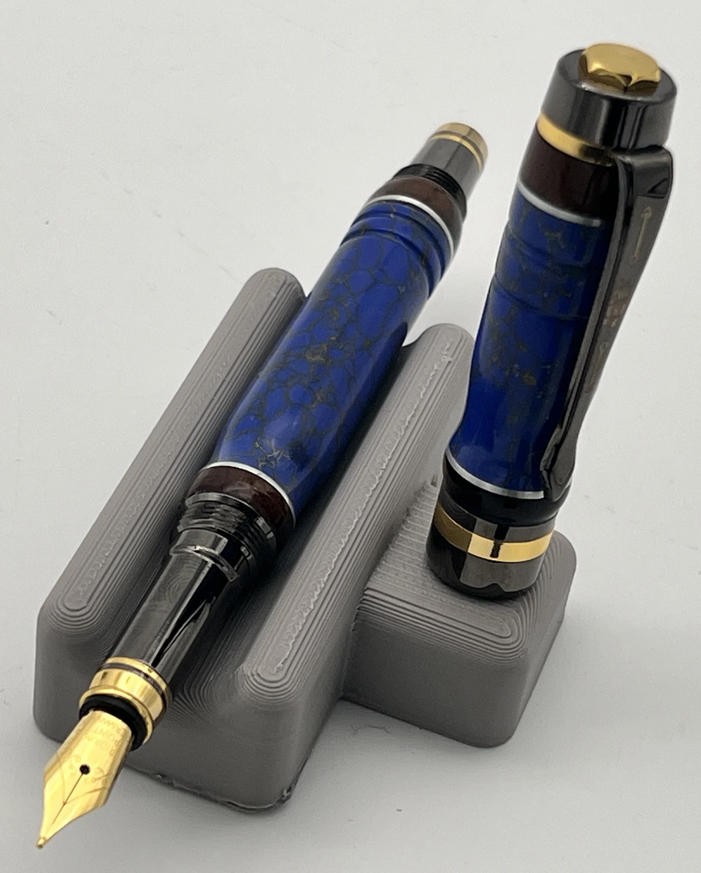 Lapis Lazuli & Ebony Classic Fountain Pen