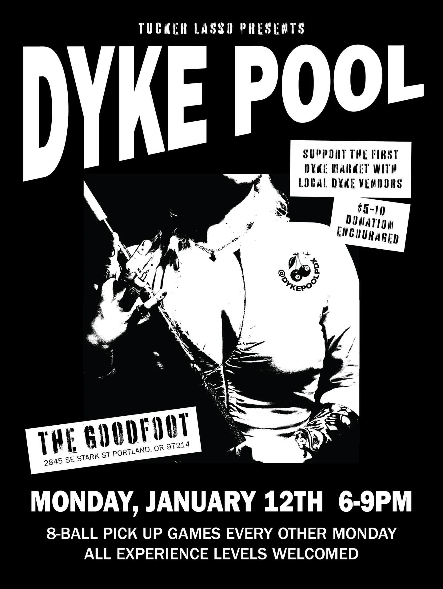 see yall in the new year! come play pool and show love to local dyke artists / vendors for dyke pool&rsquo;s very first mini market (; 

dm if you&rsquo;re interested in vending a future event! we may be slow to reply but am taking note of everyone r