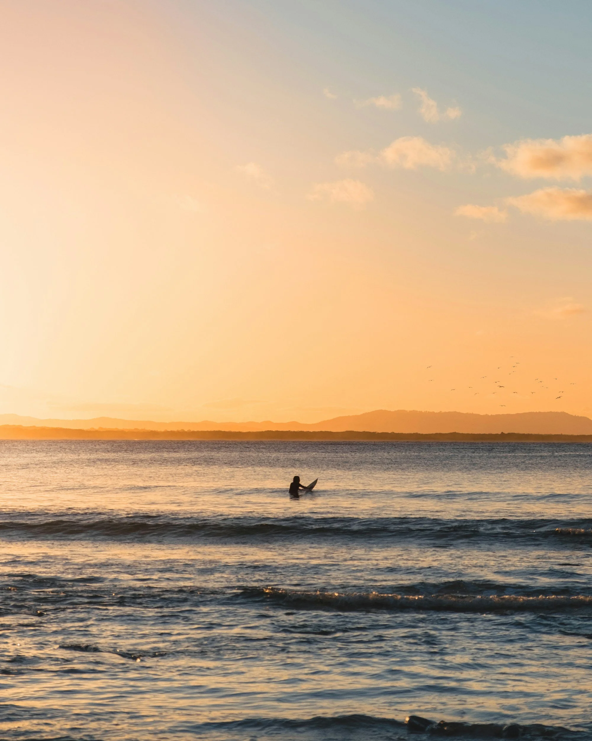 Sunset over the beach at Noosa on the Sunshine Coast, where Altiera works as a commercial buyers agent