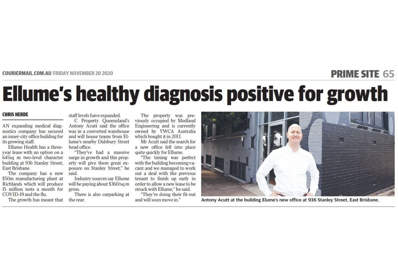 Courier-Mail clipping: Ellume's healthy diagnosis positive for growth