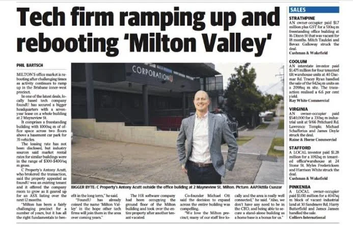 Clipping: Tech firm ramping up and rebooting Milton Valley