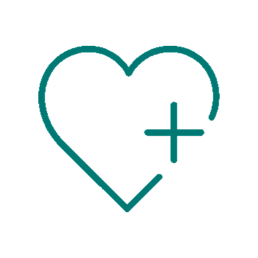 a heart icon with a plus sign