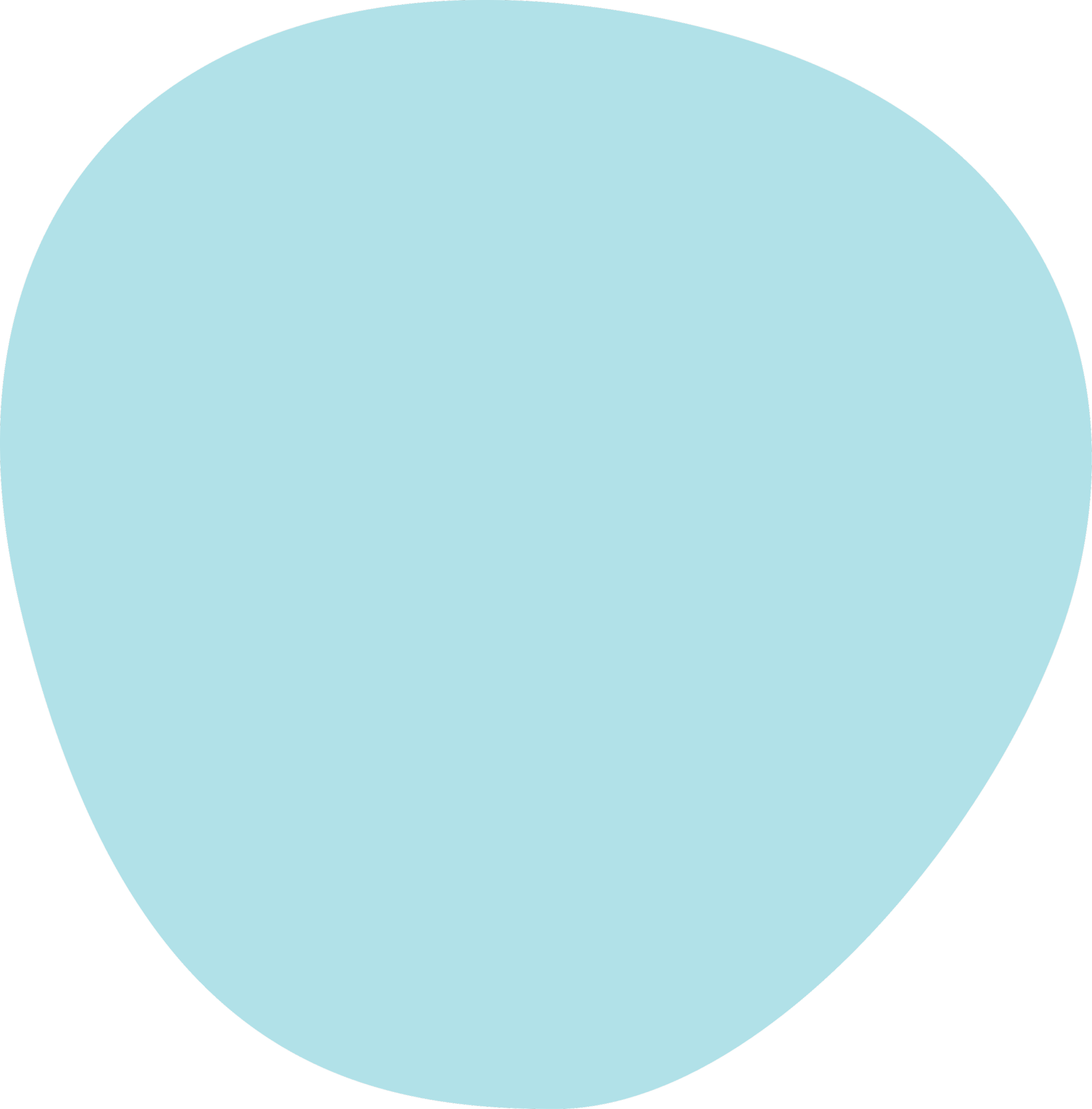 A light blue, semi-spherical shape.