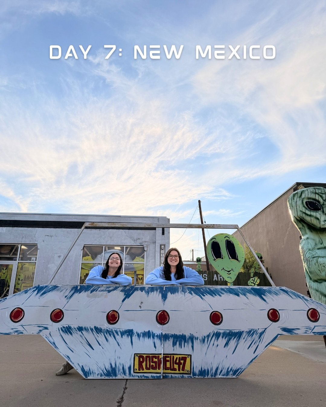 Keep swiping to see something out of this world&hellip;!

Can you believe it&rsquo;s been a week since the Artemis II launch? Day 7 was full of driving and stops, including a few for meeting with friendly aliens in New Mexico before we continue inter