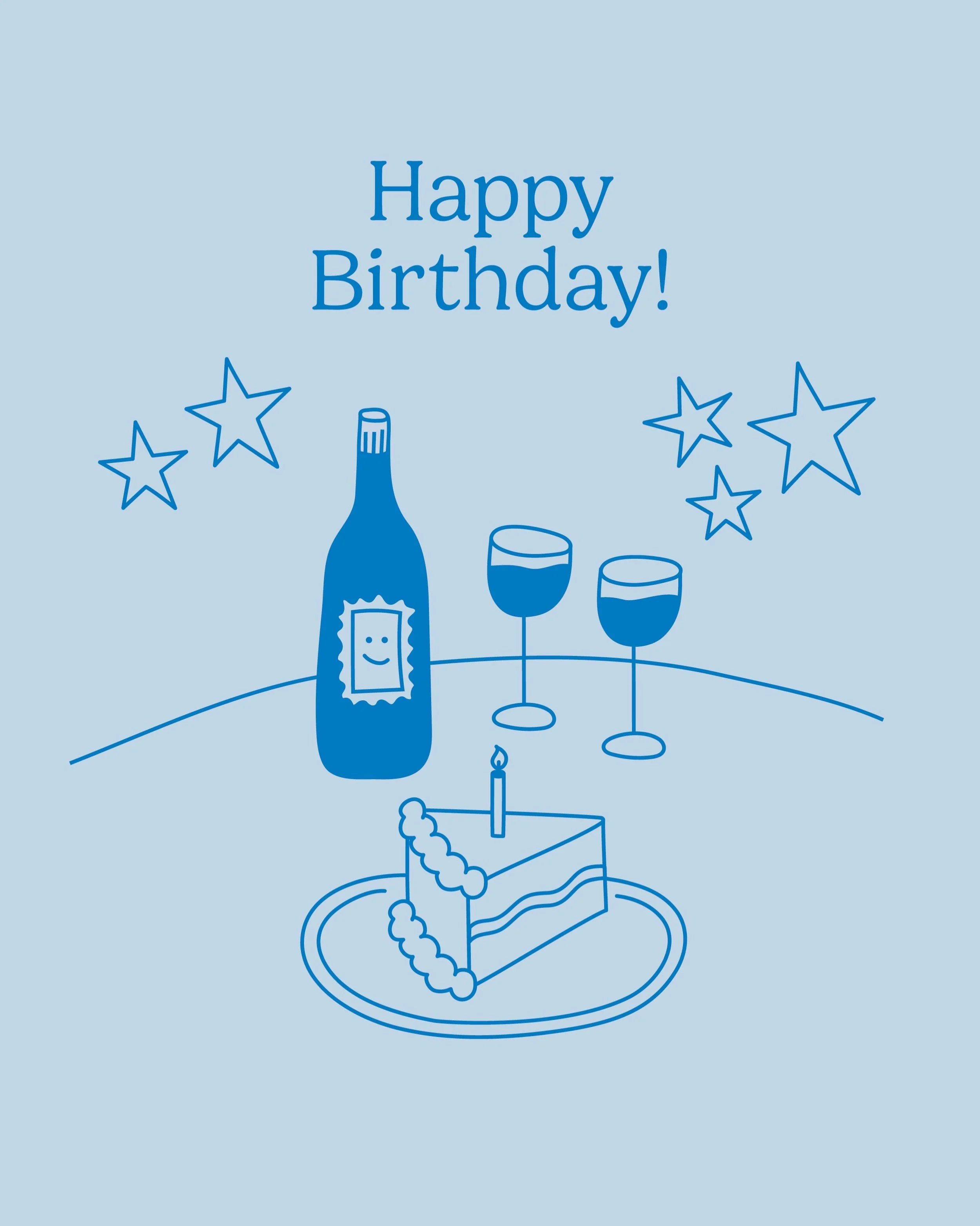 Here&rsquo;s to you! 💙

#birthdaycard #heystranger #graphicdesign #adelaidedesign #smallbusiness