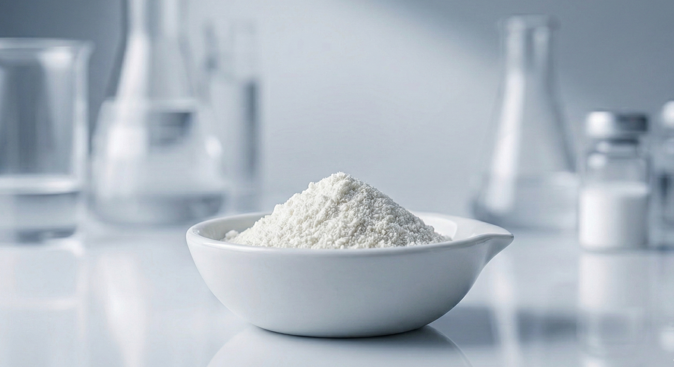 nuciferine isolate in a small white bowl