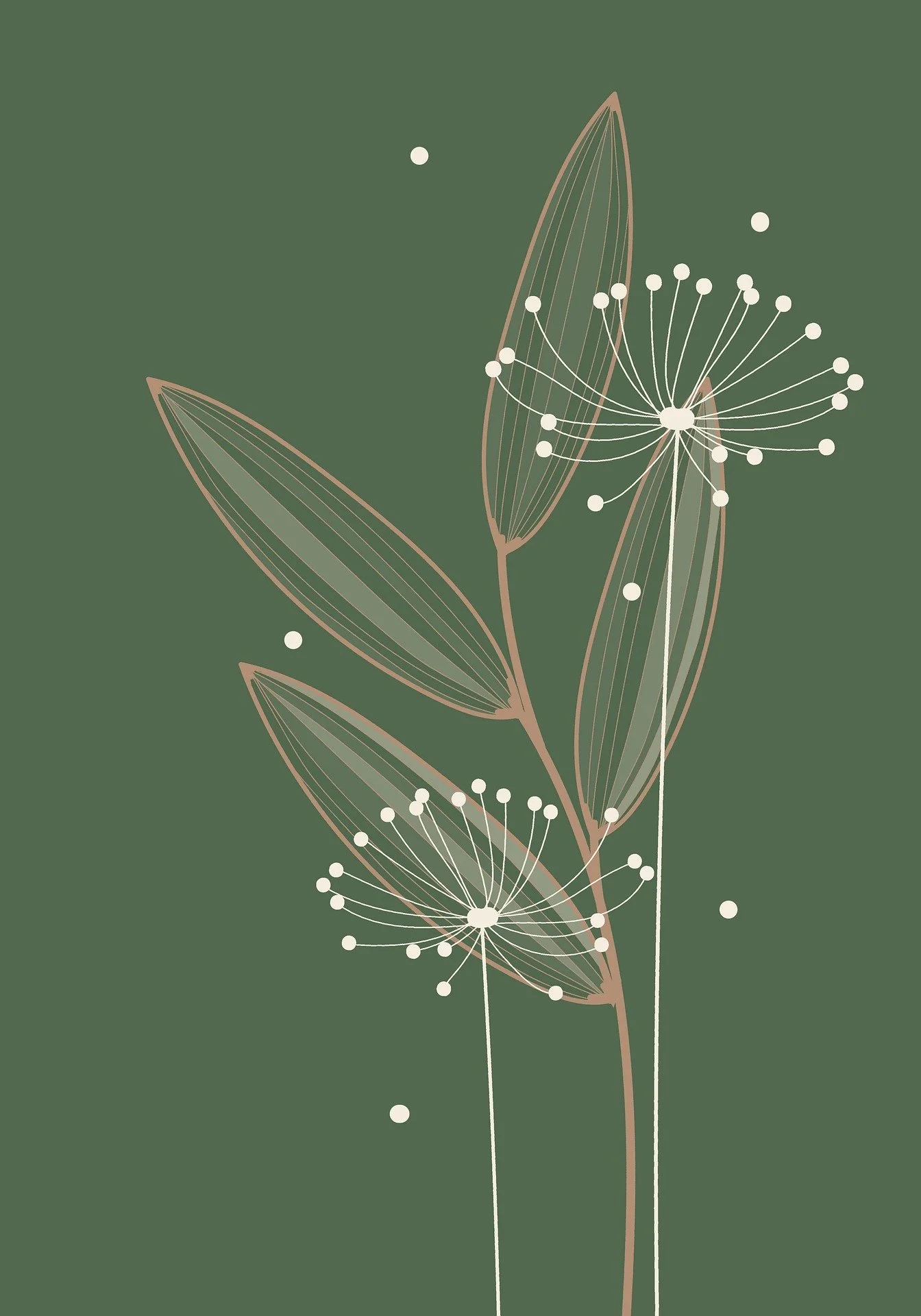 Botanical illustration representing plant-based ingredient sourcing