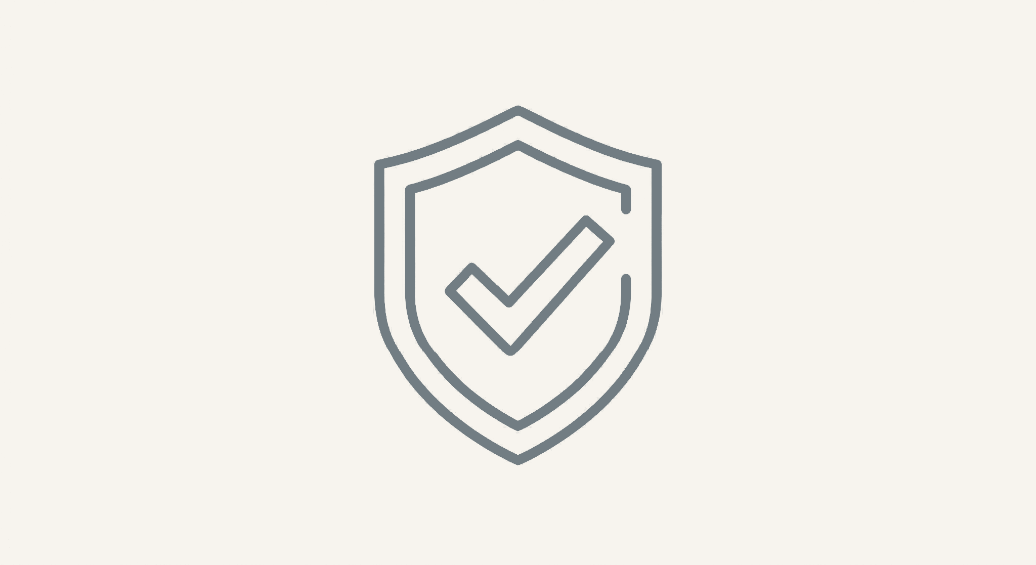 Shield check icon representing contaminant and quality screening