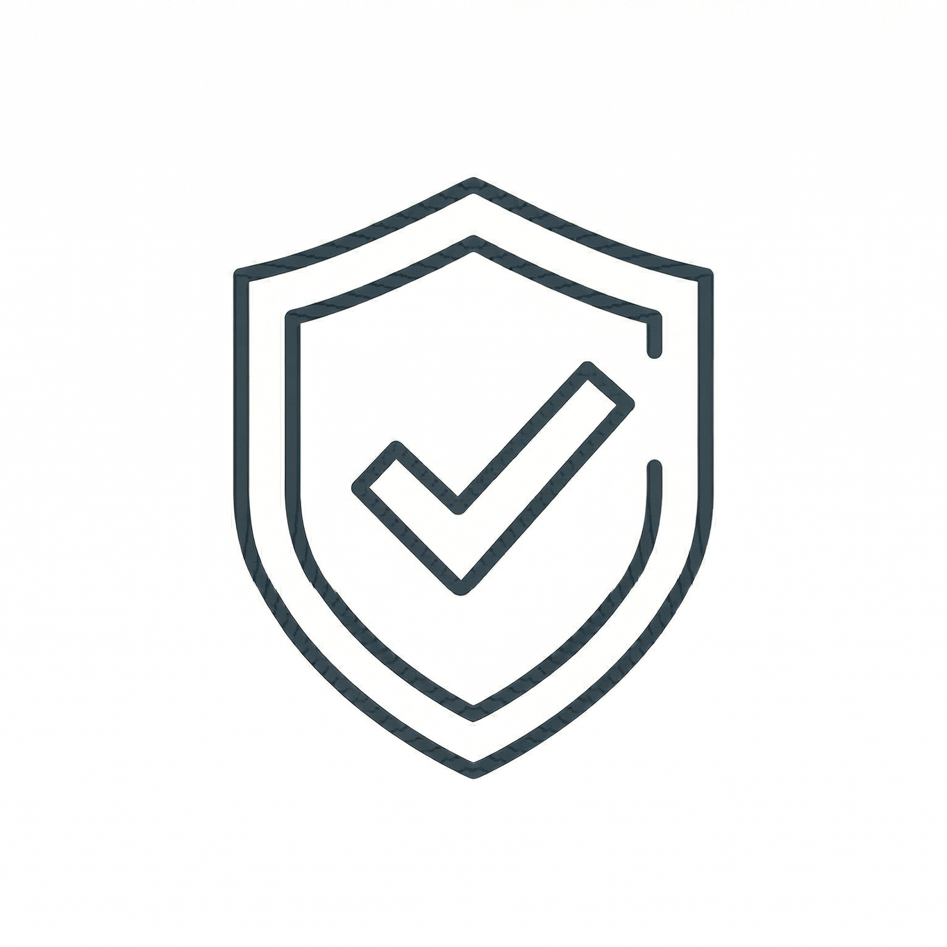 minimalist icon of shield