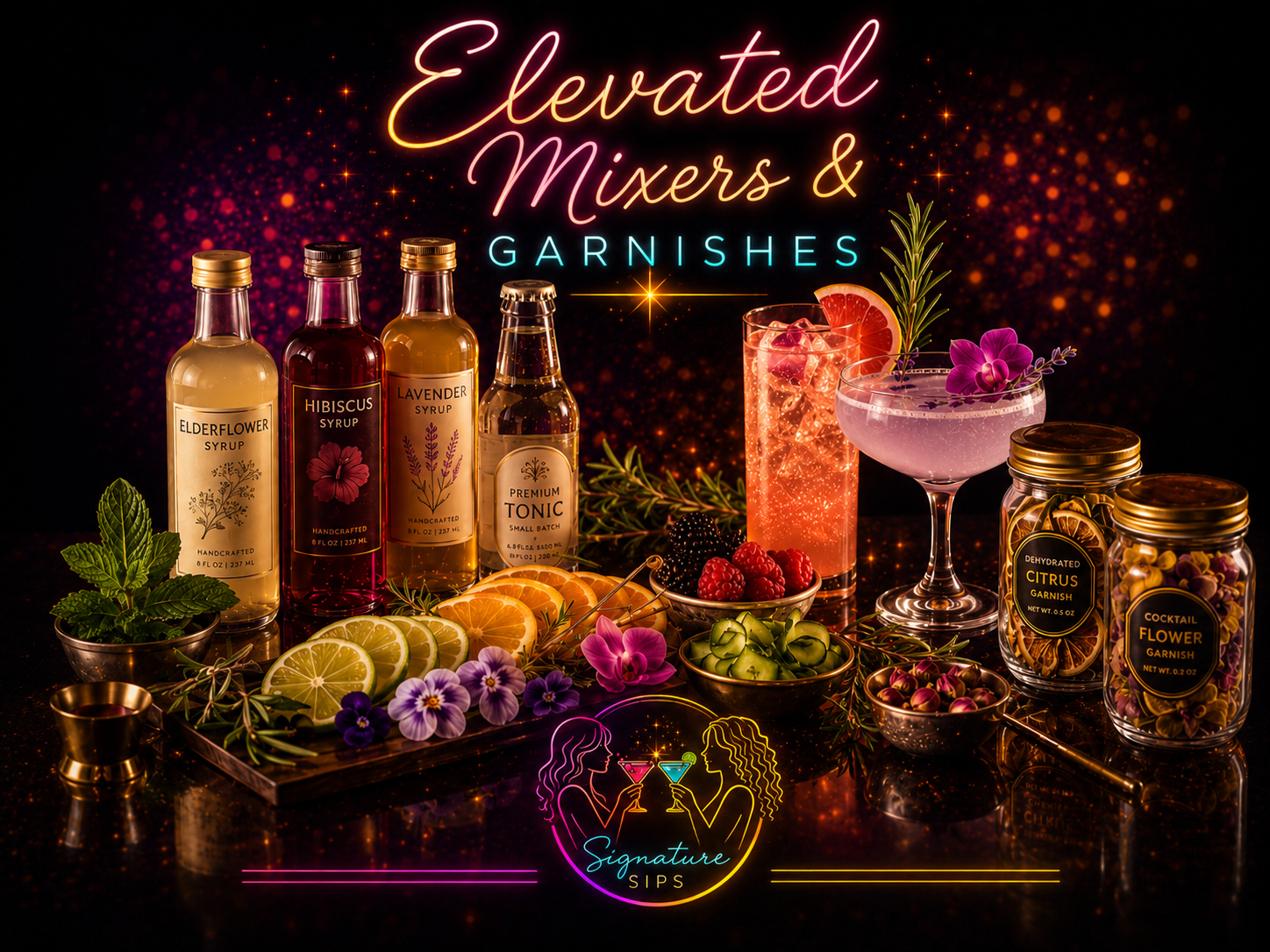 Elevated Mixers & Garnishes