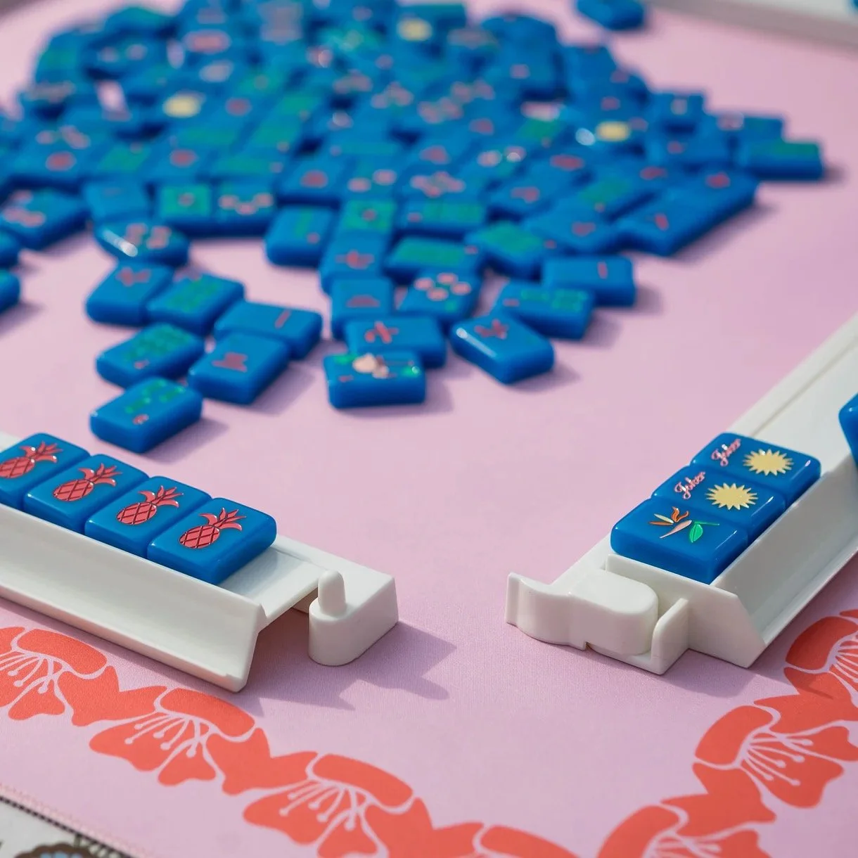 Flower Border Mahjong Mat