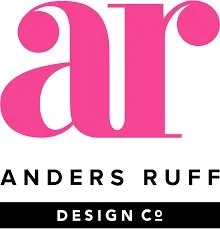 Logo of Anders Ruffman Design C9 with pink stylized 'ar' and black and white text