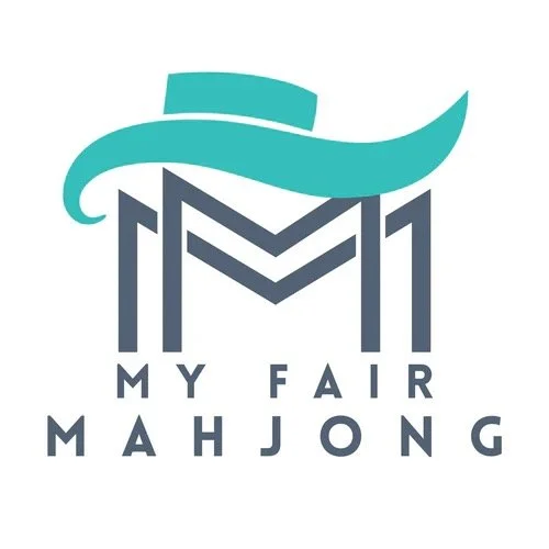 Logo for My Fair Mahjong featuring a stylized hat and the text 'My Fair Mahjong'.