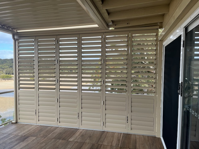 Bi-Fold Shutters to control, light, privacy, wind & rain
