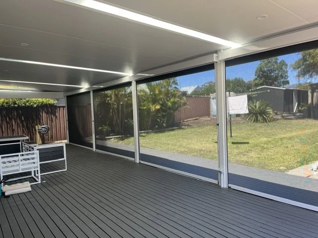 Zipscreen Awnings in Monument Colour - Inside View