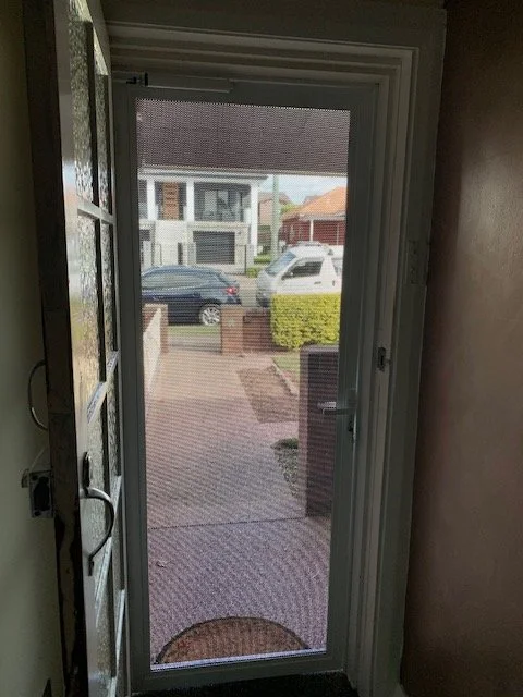 Privacyguard Security Door in White - inside view