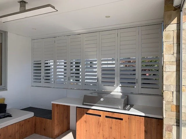 Bi-Fold Shutters above BBQ area with Split Tilt