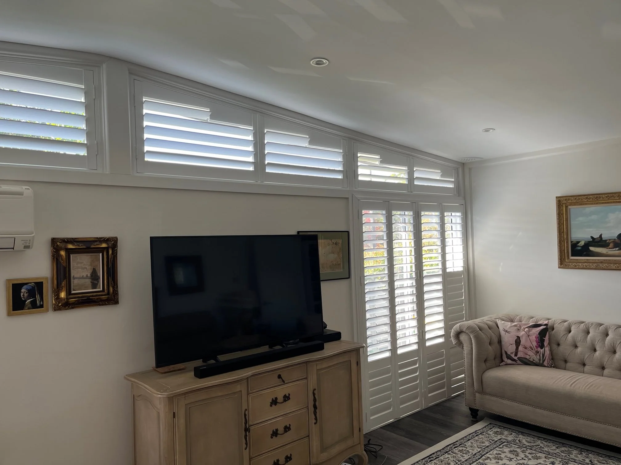 Raked Shutters in Harrington Park Lounge Room