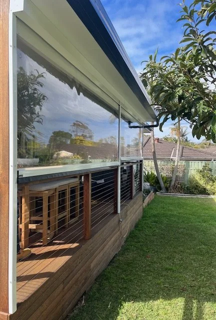Clear PVC used on Zipscreen Awnings