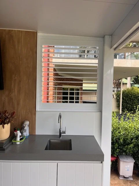 Outdoor Shutter in outdoor area (Open Position) 