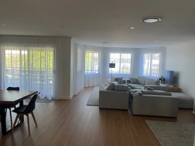 Sheer Curtains to soften the living area