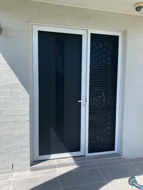 Supascreen Security Window Screen and Hinged Door in White