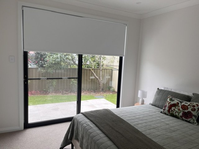 Blockout Roller Blinds on Sliding Door
