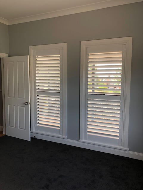 Hinged Ecosmart Shutters in Snow White Colour