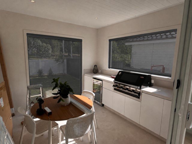AI outdoor screen concept preview for a Picton outdoor entertaining area