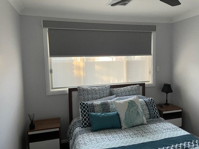 Dual Roller Blinds with fabric covered pelmet