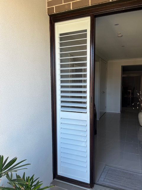 Fixed Shutter with Top & Bottom track for a cleaner look, both inside and out in Harrington Park