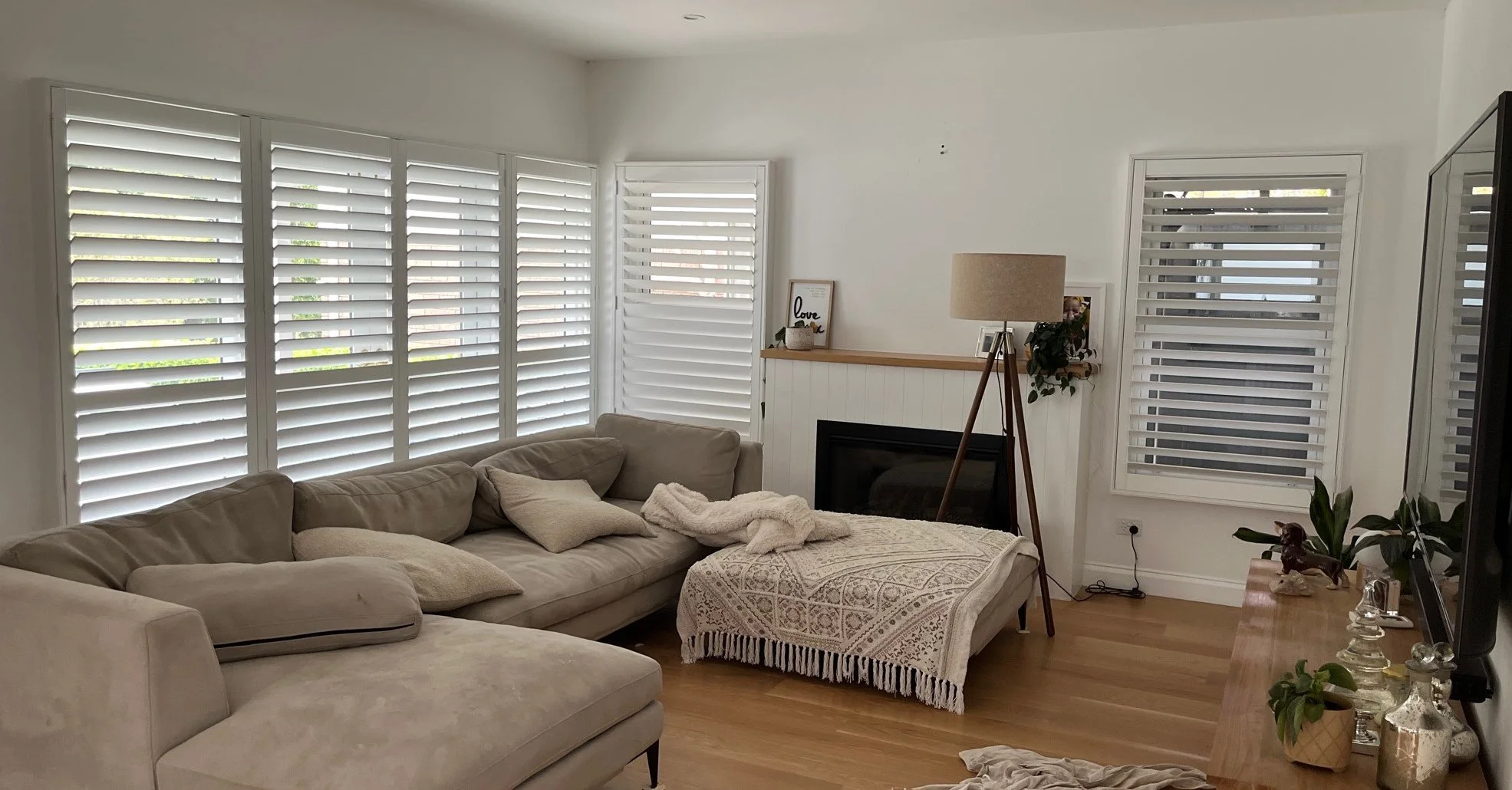 Ecosmart PVC Shutters in Snow White Colour
